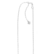 14K White Gold Adjustable Paper Clip Chain